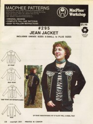 295 MACPHEE JEAN JACKET SNAP / ZIP VARIETY PATTERN 32-50'' UNISEX